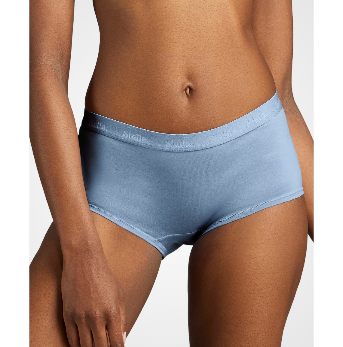 Women's Organic Cotton Boy Short - Sky blue