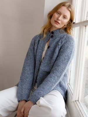 Women's Donegal Funnel Neck Cardigan