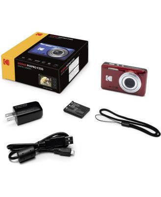 KODAK PIXPRO FZ55-BK 16MP Digital Camera 5X Optical Zoom 28mm Wide Angle 1080P Full HD Video 2.7" LCD Vlogging Camera. Bundle with SD Card and