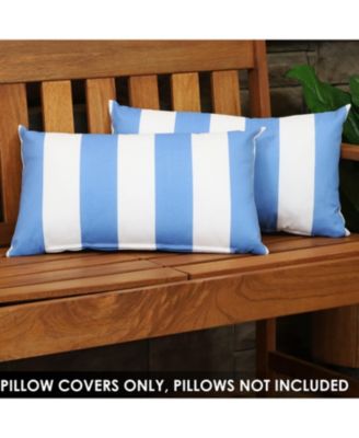 Indoor/Outdoor Weather-Resistant Polyester Square Decorative Pillow Cover Only with Zipper Closures