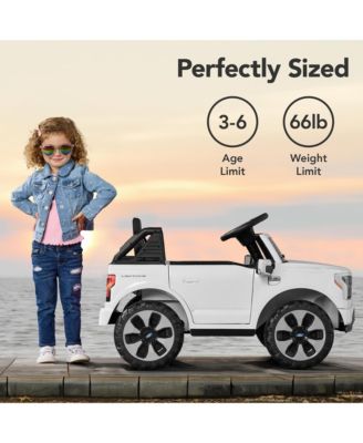 Kids 12V Ride On Car Officially Licensed Ford Lightning Truck w/ Remote, LED Lights