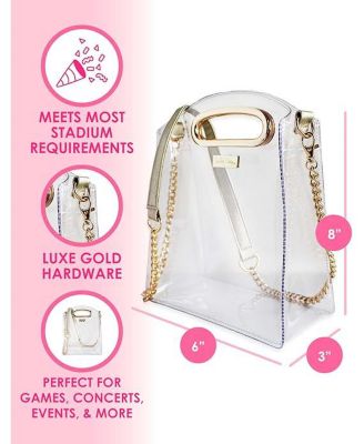 Упакованная прозрачная сумка через плечо для вечеринок на стадионе, женская модная прозрачная сумочка или портмоне - модный образ для дам на работе, в путешествиях и во время игр