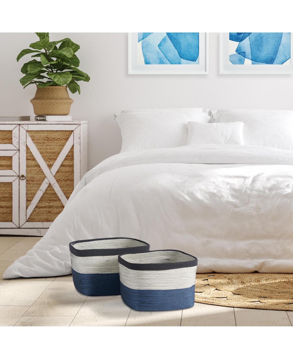 Ayden Rectangular Baskets Set of 2