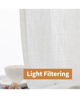 Linen Blend Privacy and Light Filtering Texture Grommet Pair 2 Panels