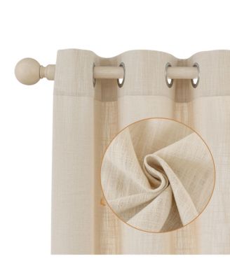 Linen Blend Privacy and Light Filtering Texture Grommet Pair(2 Panels)