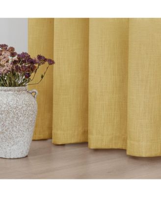 Linen Blend Privacy and Light Filtering Texture Grommet Pair(2 Panels)