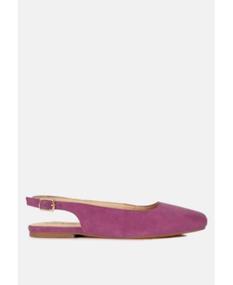 Rag and Co Womens Sozani Real Soft Leather Slingback Flats