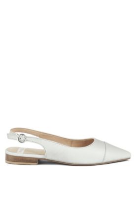 Rag and Co Womens Uwaha Genuine Leather and Real Suede Slingback Flats