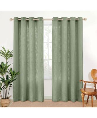 Linen Blend Privacy and Light Filtering Texture Grommet Pair(2 Panels)
