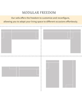 Modern Large L-Shape Modular Sectional Sofa for Living Room, Bedroom, Salon, 2 Piece Free Combination, Simplified Style