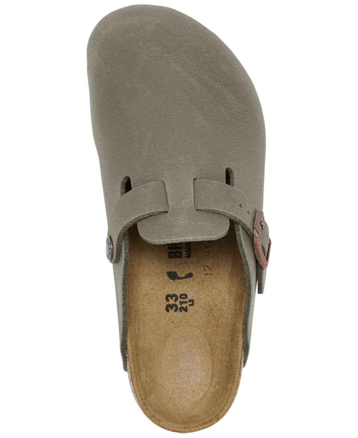 Birkenstock Little Kids Boston Suede Leather Clogs From Finish Line In Stone