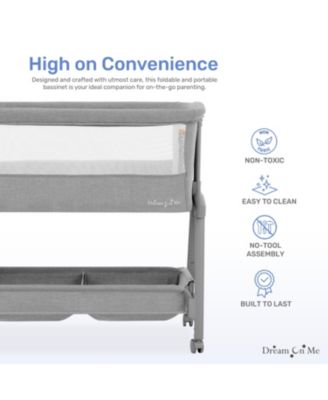 Kids Calypso Portable Bassinet with Wheels in Black