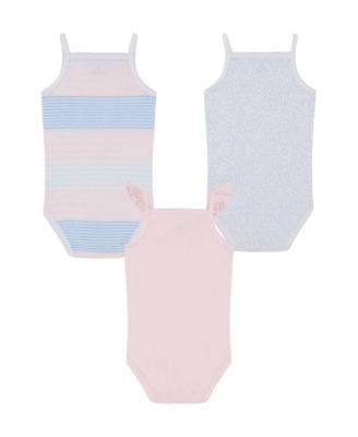 Baby Girls 3-Pack Pastel Patterns Tank Bodysuits