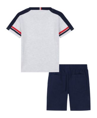Toddler Boys 2-Piece Signature Crewneck T-Shirt and Twill Shorts Set