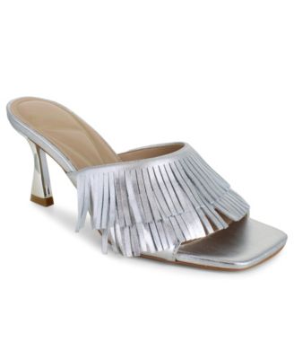 Women's Darby Fringe Slip On Dress Sandals