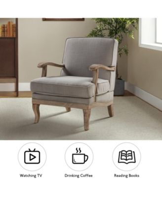 Rinaldo Wooden Upholstered Armchair with Wooden Legs