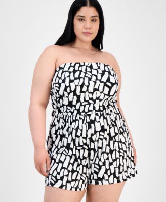 Модный комбинезон Derek Heart большого размера без бретелек с присборенной талией