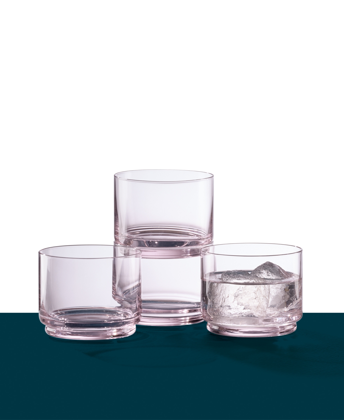 Lenox Tuscany Classics Stackable Short Glasses, Set Of 4 In Pink