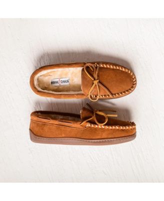 Men's Pile Lined Hardsole Wide Width Slipper