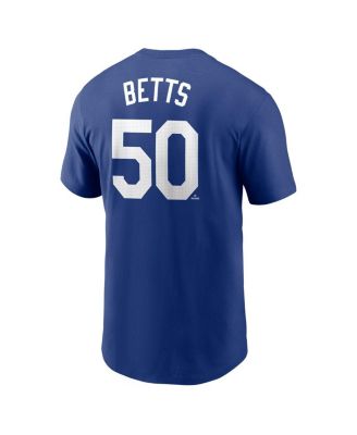 Мужская футболка Nike Mookie Betts Royal Los Angeles Dodgers 2025 MLB World Tour: Tokyo Series с названием и номером.