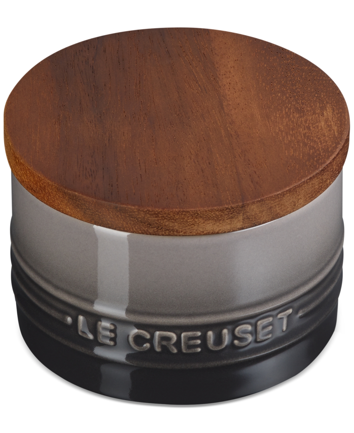 Le Creuset Stoneware Signature Salt Cellar with Wood Lid, 7-Oz.