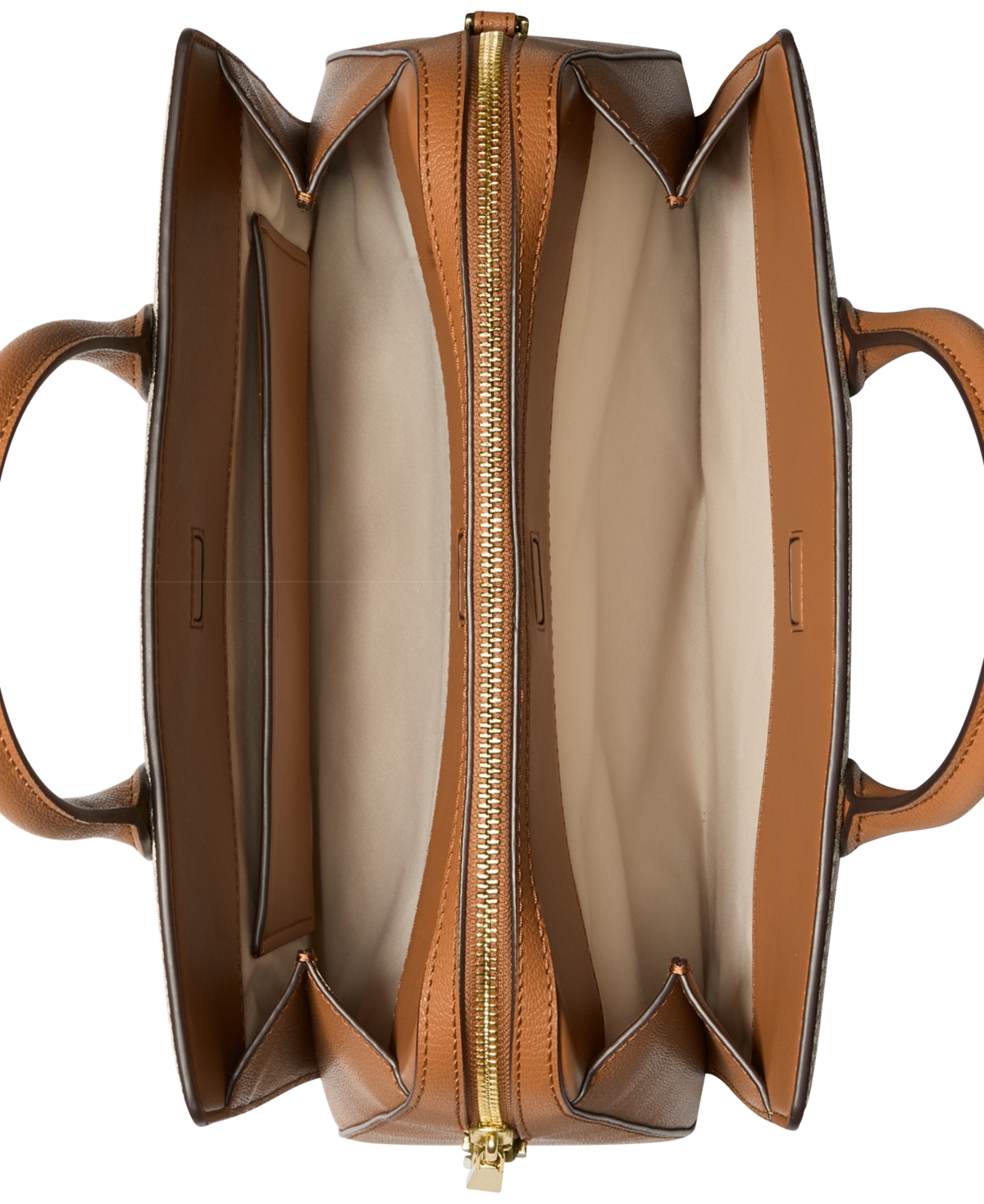 Michael Kors Michael  Laila Medium Leather Crossbody Satchel In Vanilla,acorn