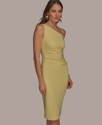 Women's Asymmetric-Neck Sheath Dress