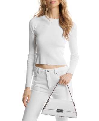 MICHAEL Michael Kors Ludlow Маленькая кожаная сумка через плечо с откидным верхом