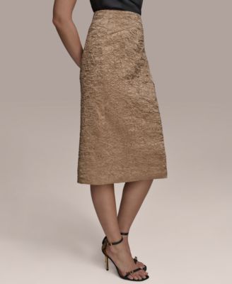 Women's Crinkled Pencil Skirt