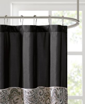 Aubrey Jacquard Beaded Shower Curtain, 72" x  72"