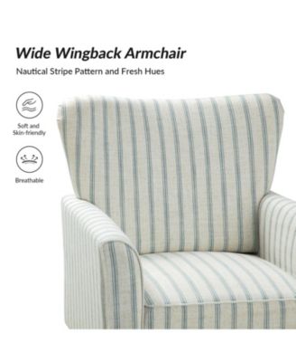 Upholstered Warren Armchair with Solid Wood Legs