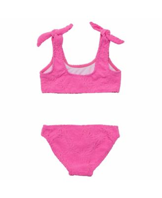 Little Girls Bubblegum Bloom Crop Bikini