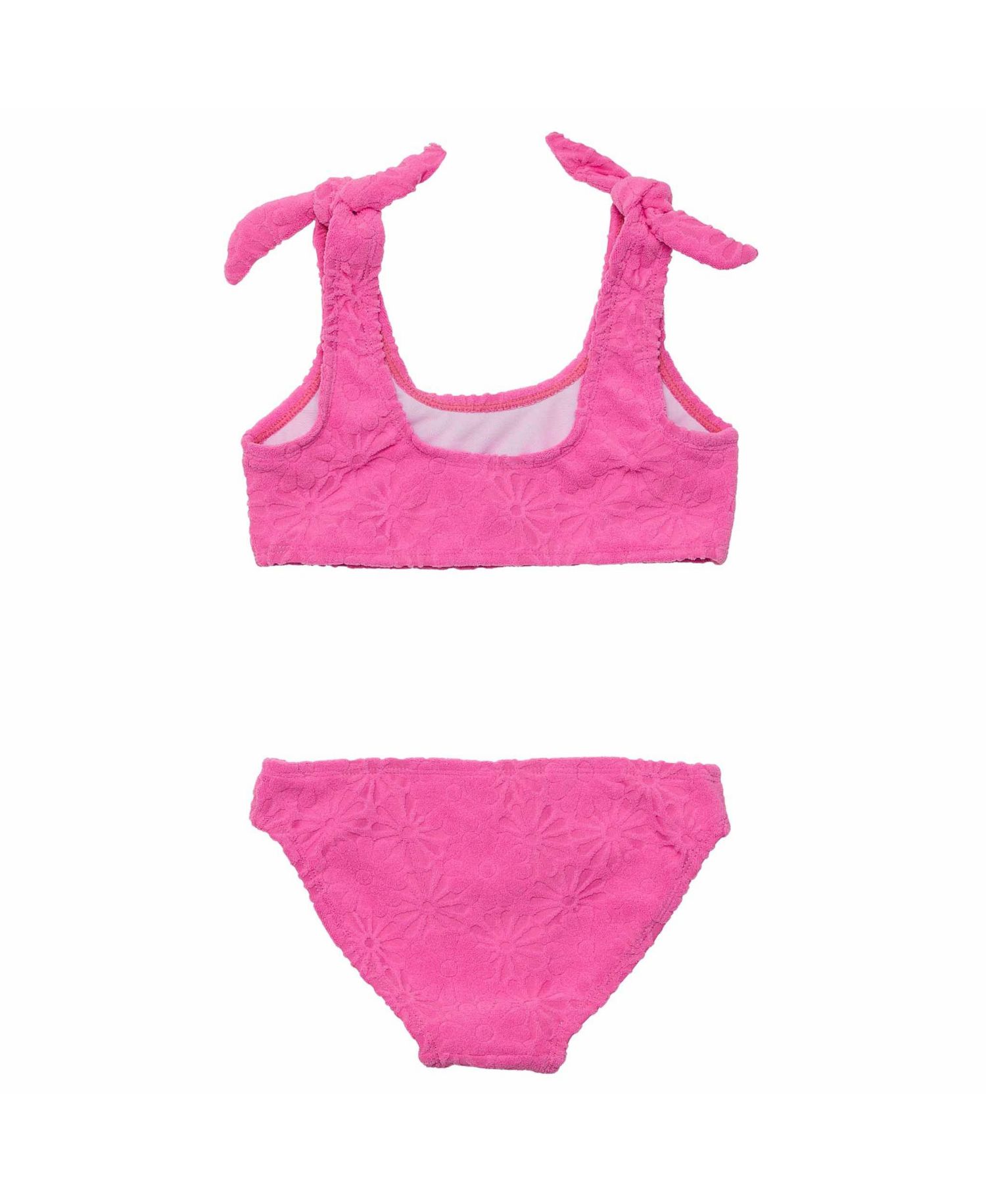 Little Girls Bubblegum Bloom Crop Bikini