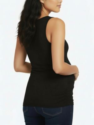 Майка с круглым вырезом и боковыми рюшами для беременных - Motherhood