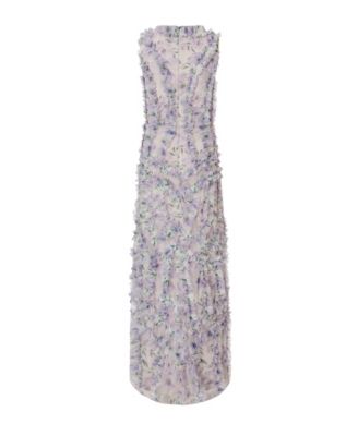Women's Floral Puff Sleeve Maxi Dress