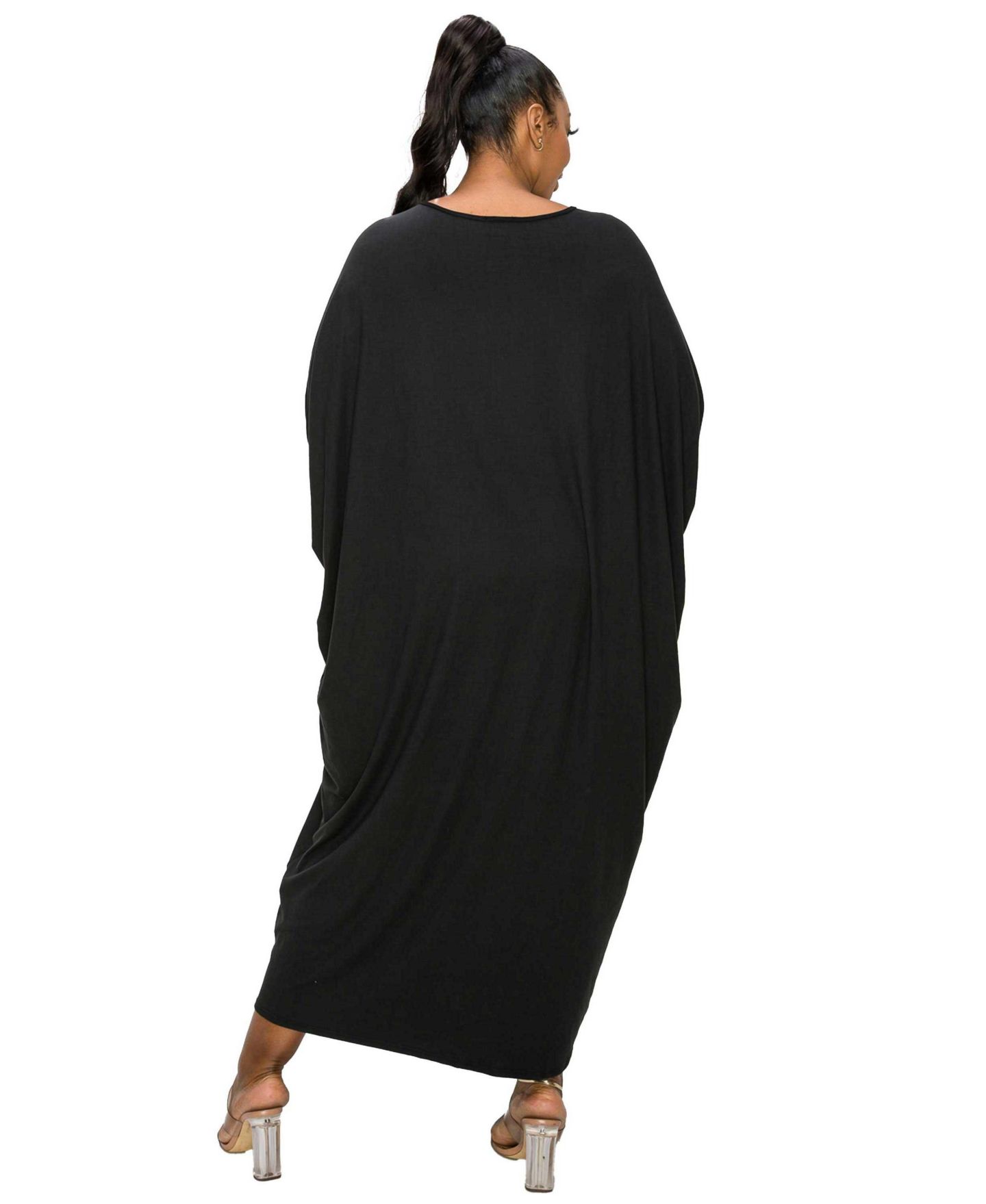 Женское платье L I V D Plus Size Sasha Kaftan, цвет: Чёрный — фото 3
