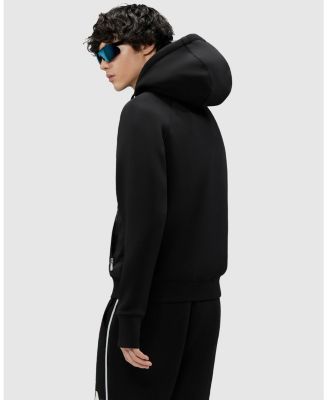 Alpenhaus Men's Bornant Hybrid Insulated Bomber Jacket with Removable Hood