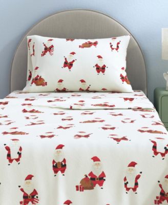 Ultra-Soft Turkish Cotton Flannel Christmas Print Sheet Set