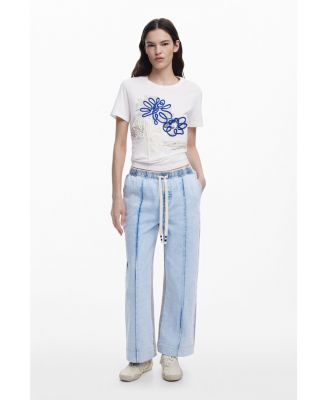 Женские укороченные джинсы для бега трусцой Desigual