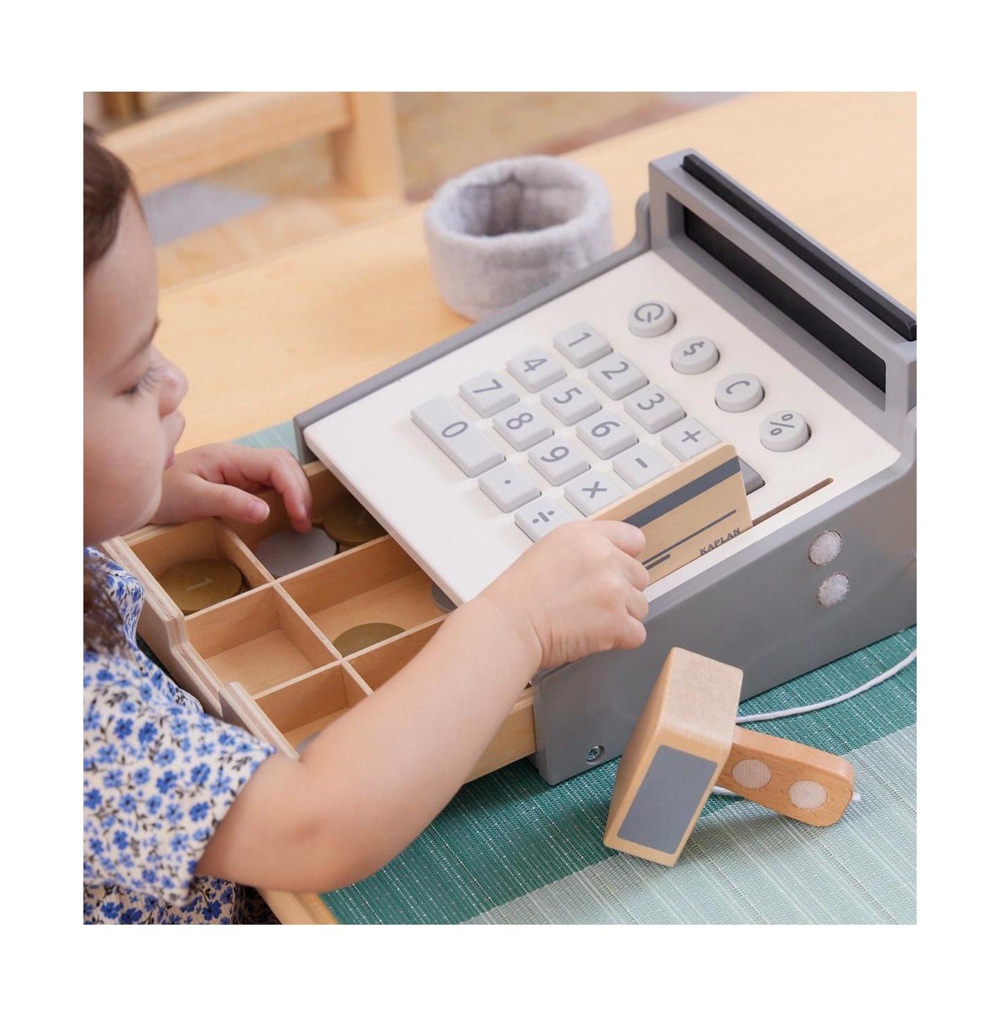Детская игрушка Kaplan Early Learning Wooden Cash Register, Ages 18 Months+ — фото 4