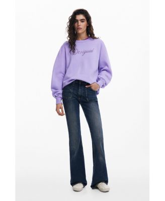 Женская толстовка Desigual с логотипом и стразами