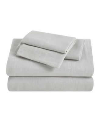 Cotton Linen Blend Deep Pocket  Bed Sheet Set, Twin XL