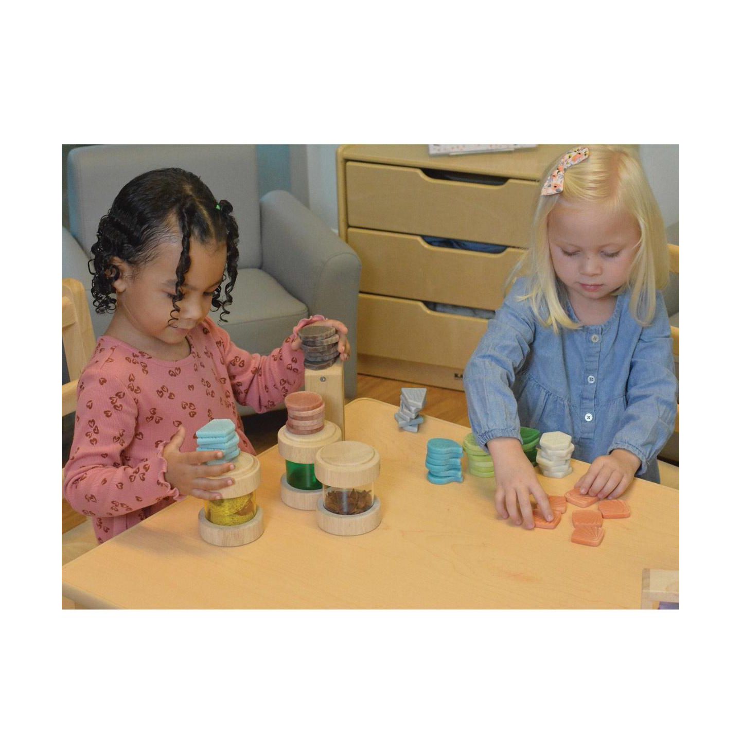 Детские игрушки Kaplan Early Learning Nature-Inspired Loose Parts Sorting and Stacking 54-Piece Set, Ages 2+, цвет: Assorted Pre-Pack — фото 6