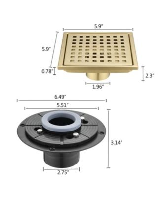 6 Inch Square Shower Floor Drain