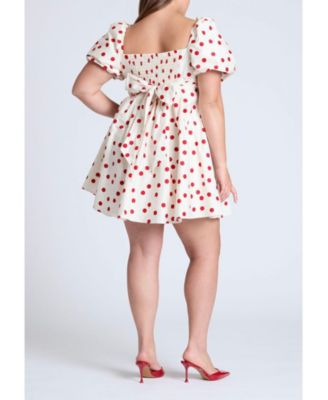 Мини-платье с пышными рукавами ELOQUII Plus размера плюс