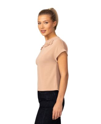 Женский вязаный топ Cable & Gauge, расшитый бисером для подводного плавания