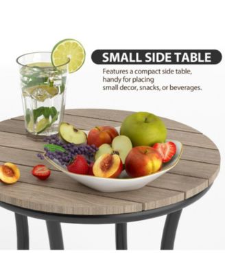 10-Piece Aluminum Outdoor Patio Dining Set with Rectangle Table, Small Side Table and 8-Stackable Chairs