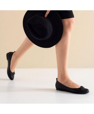 Florence Leather Ballerina Flats