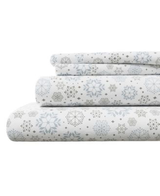 Ultra-Soft Turkish Cotton Flannel Winter Floral Print Sheet