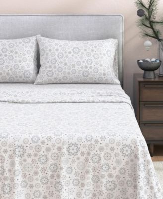 Ultra-Soft Turkish Cotton Flannel Winter Floral Print Sheet